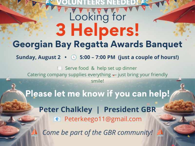 Georgian Bay Regatta Volunteers Needed